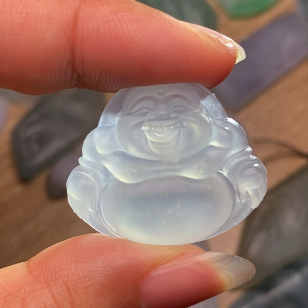 翡翠未镶嵌颈饰毛货大肚佛