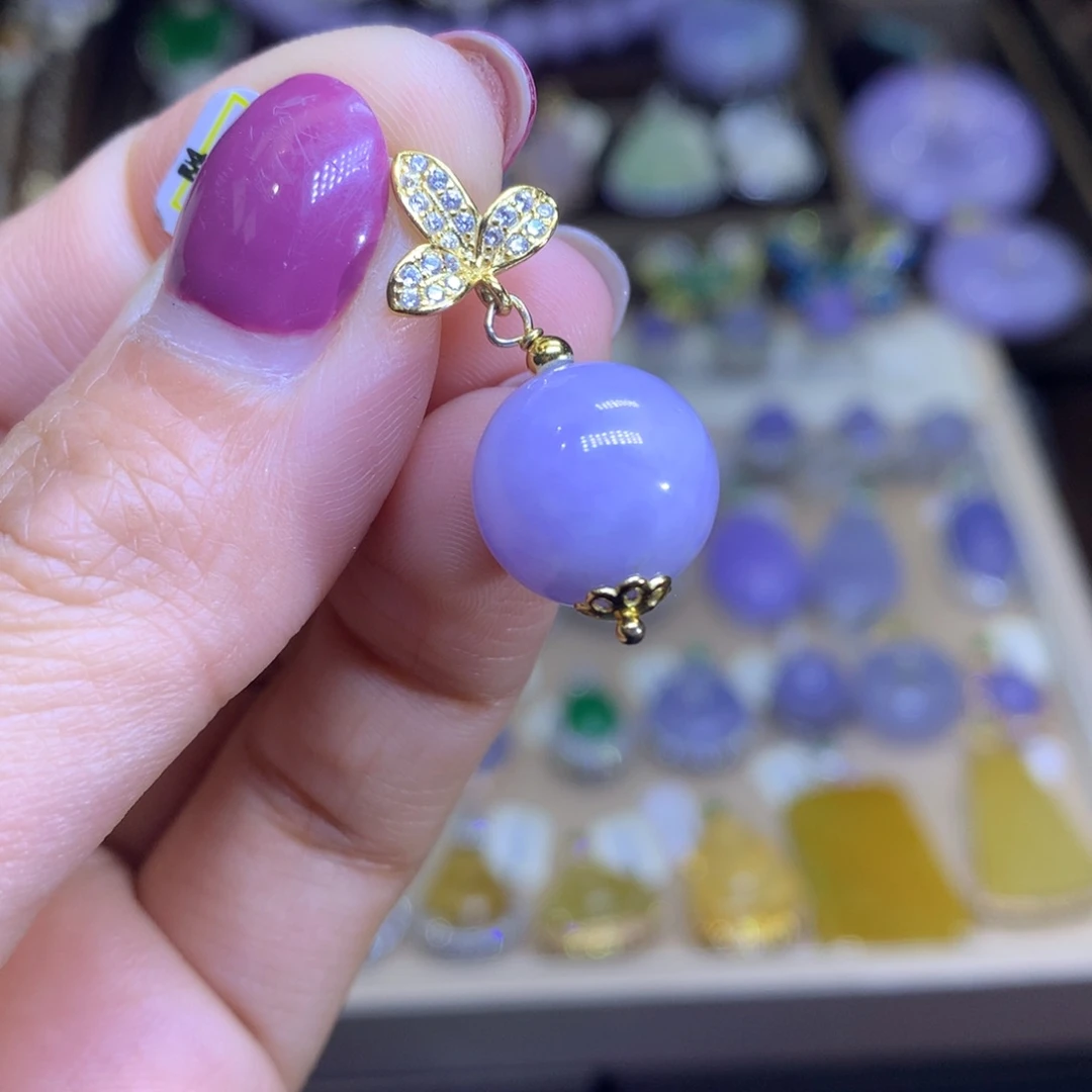 翡翠颈饰银S925镶嵌翡翠