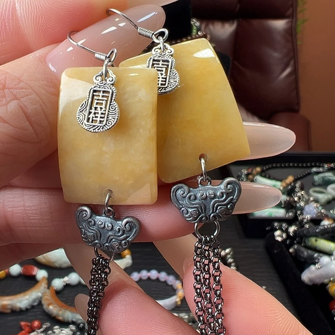 翡翠未镶嵌耳饰耳环