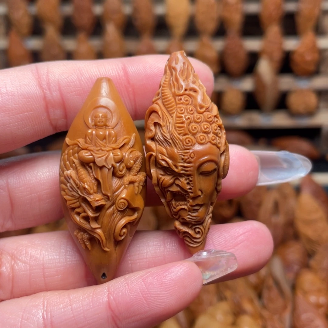 一***顺把件橄榄核地藏象神一念