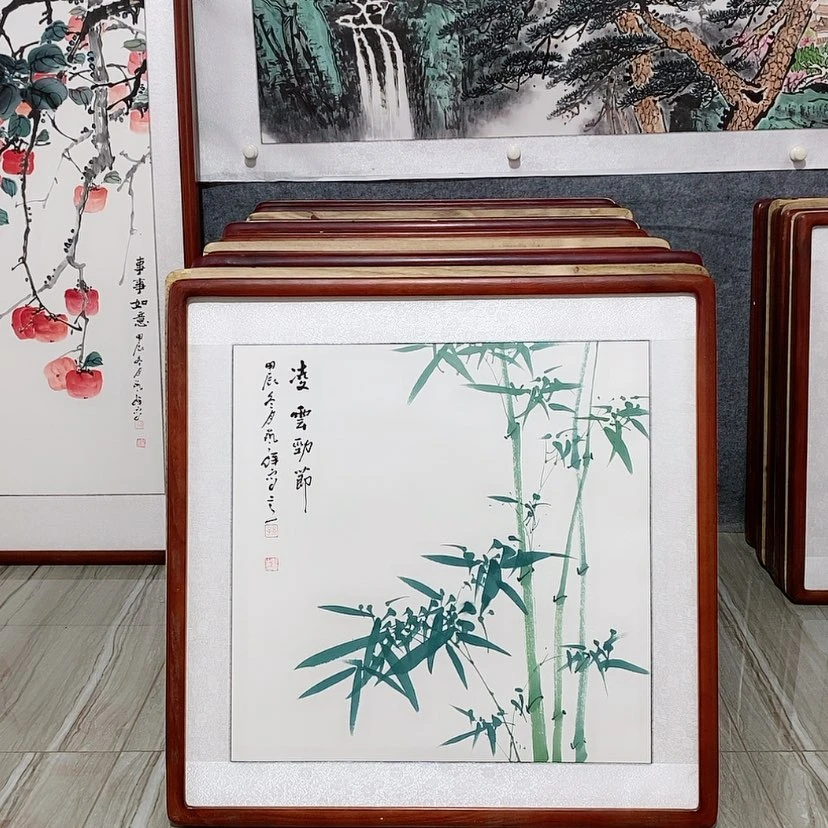【闪购商品】国画书画作品带框65×65厘米