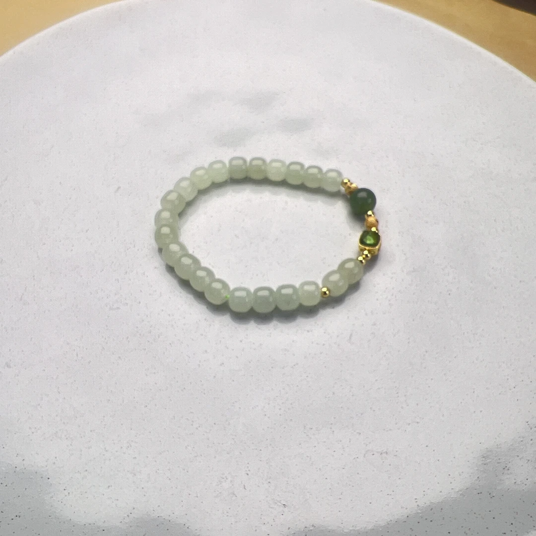 【扶摇叙珠宝】和田玉冰晴水设计款手串