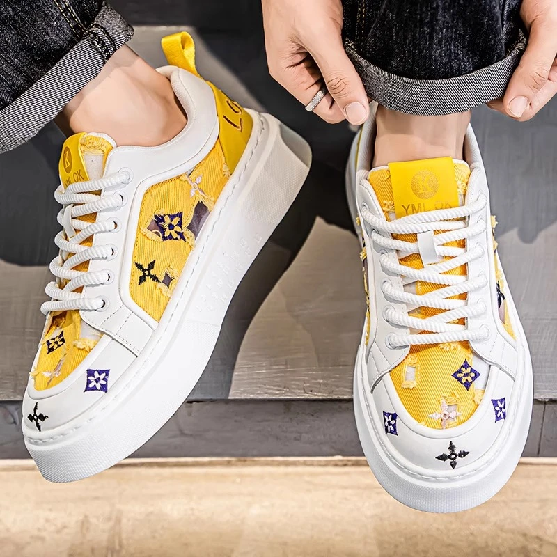 男鞋2025夏季新款透气布面舒适软底板鞋学生鞋网红爆款时尚休闲鞋