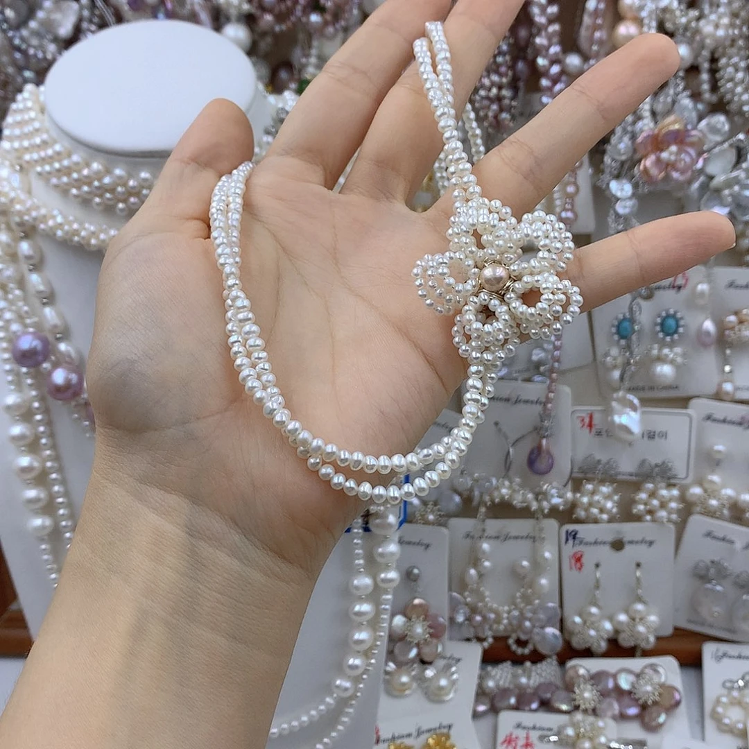 C***y项链耳饰银S925镶嵌淡水珍珠