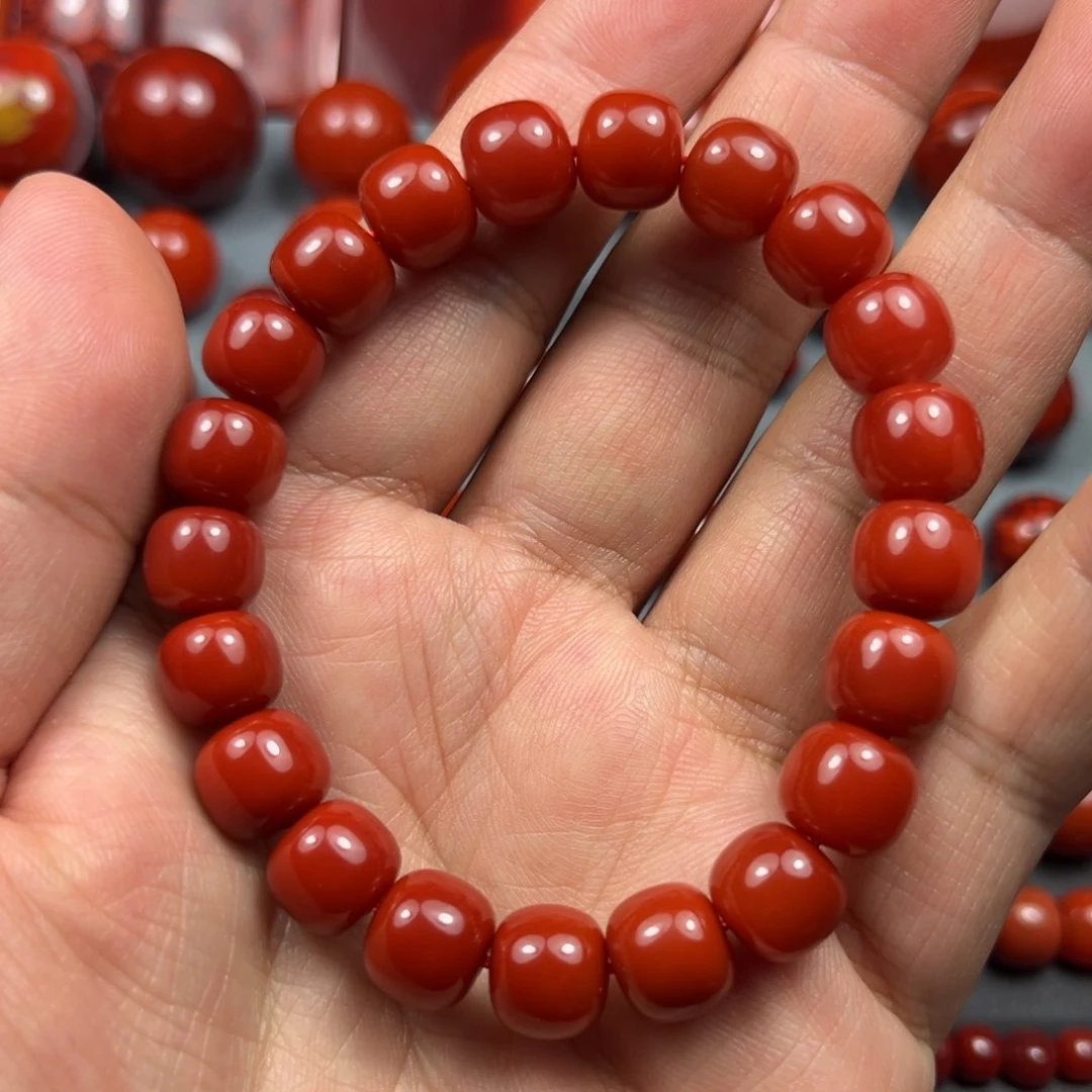 南红玛瑙未镶嵌珠宝奇石尺寸10/9正锦红