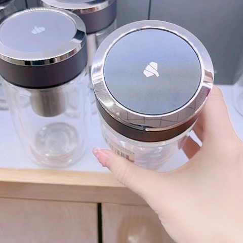 万象玻璃双层V195A，黑色260毫升