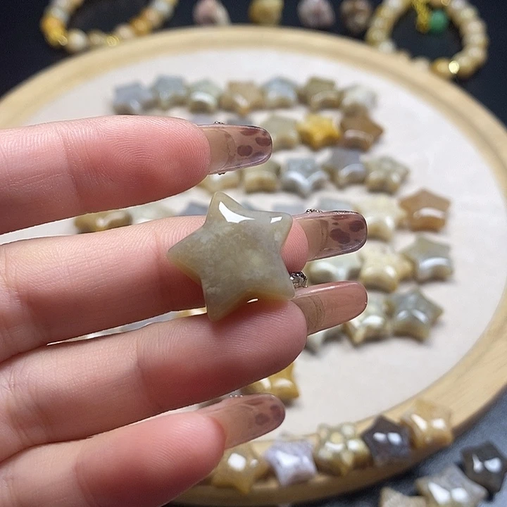 硅化珊瑚（珊瑚玉）未镶嵌颈饰1