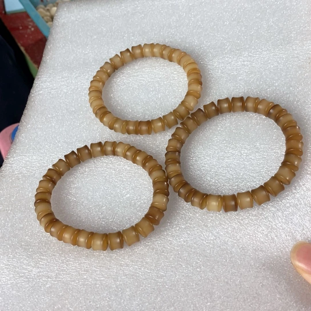 菩提根/象牙果吊坠咖啡色节节高8成9单圈