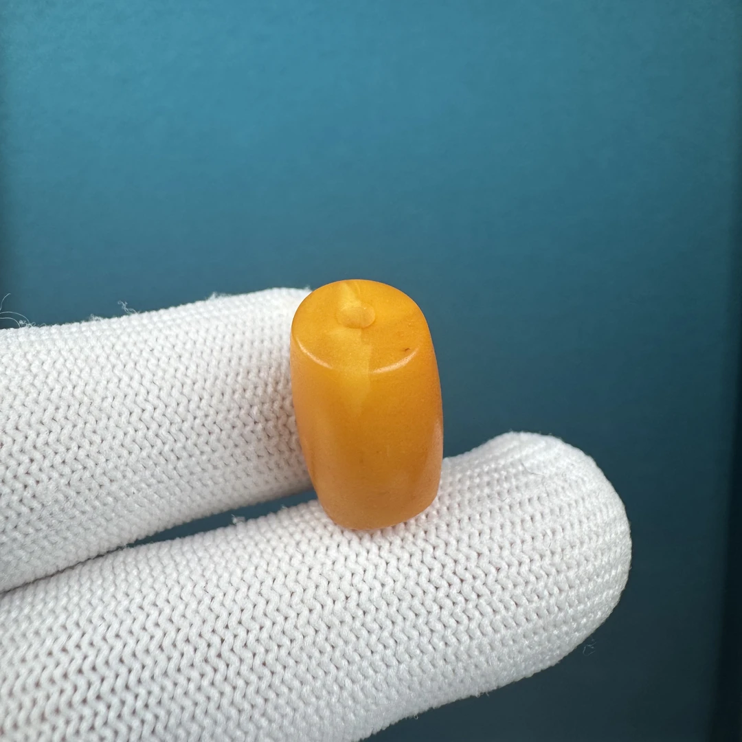 K1427天然原矿蜜蜡 老蜡马蹄珠11.3*18.8mm支持复检假一罚十