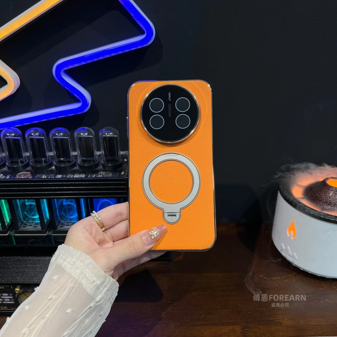 适用于华为mate70air手机壳Mate70Air保护套新款男女旋转支架真皮