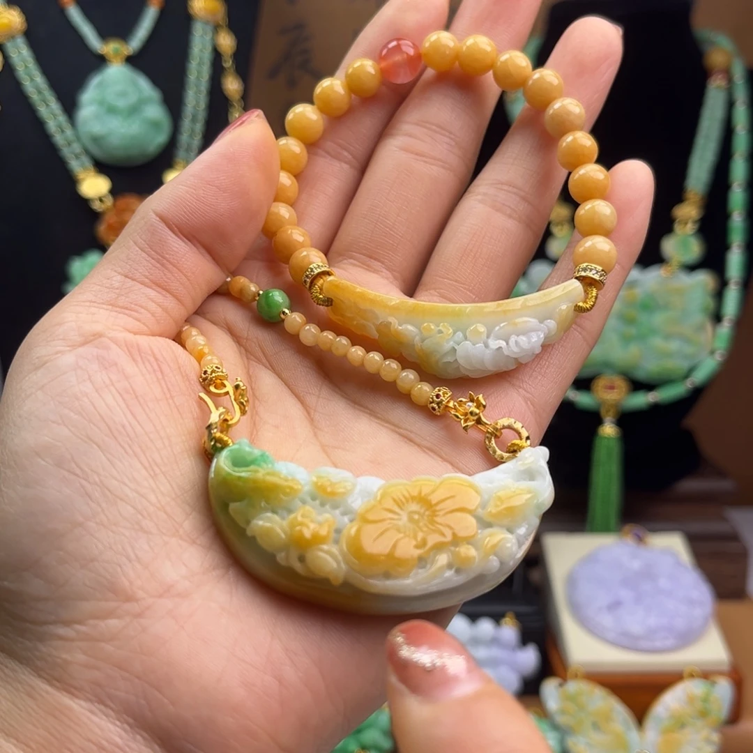翡翠未镶嵌颈饰天然翡翠