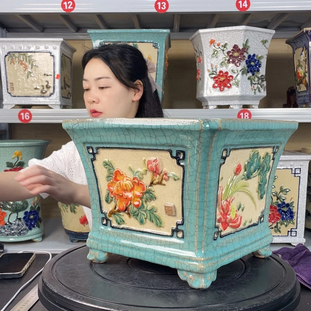 震**业正宗岭南石湾花盆