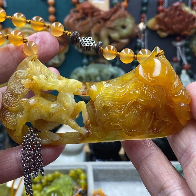 【闪购商品】蛇纹石玉未镶嵌吊坠