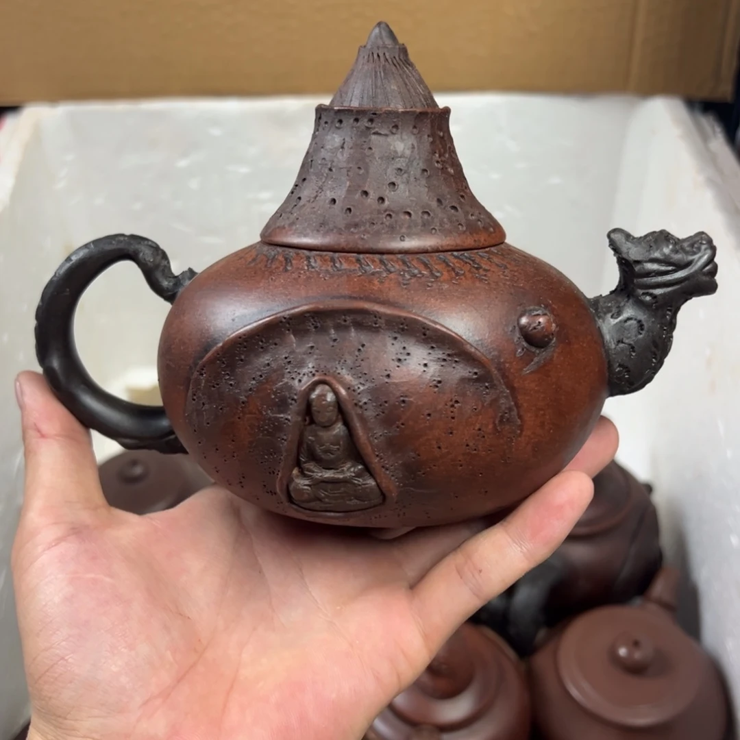 茶壶紫砂宜兴原矿紫砂壶450毫升容量