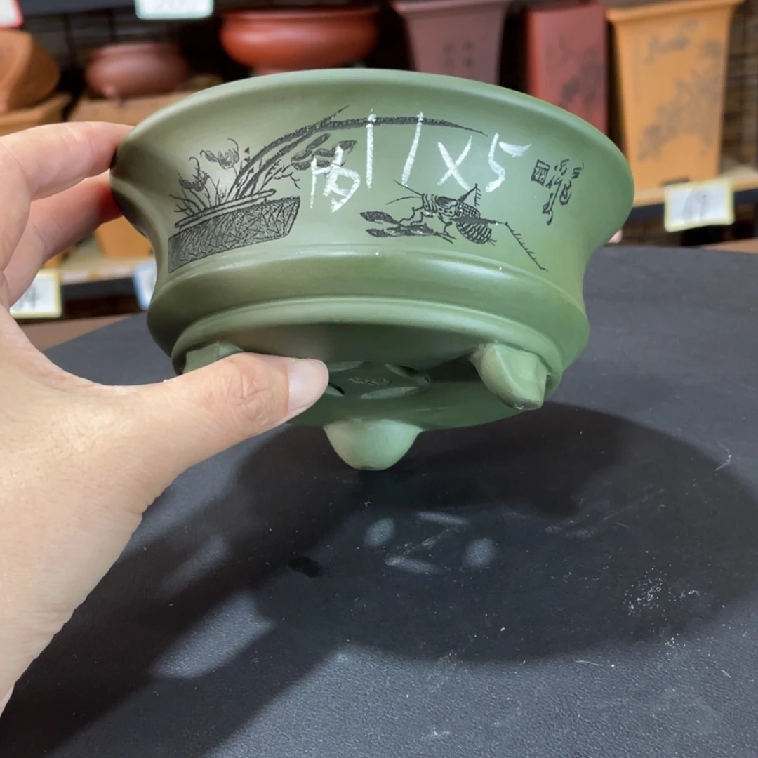 花盆紫砂紫砂和白