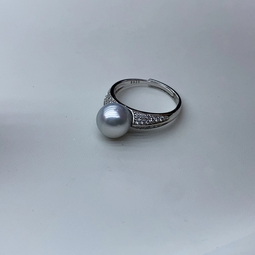 海水珍珠戒指银S925镶嵌