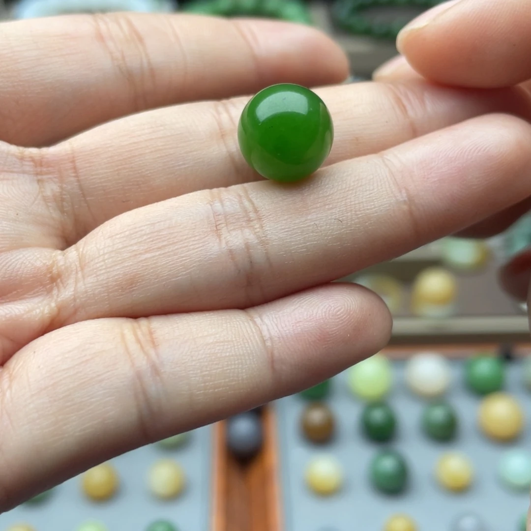 和田玉未镶嵌手链12碧玉阳绿