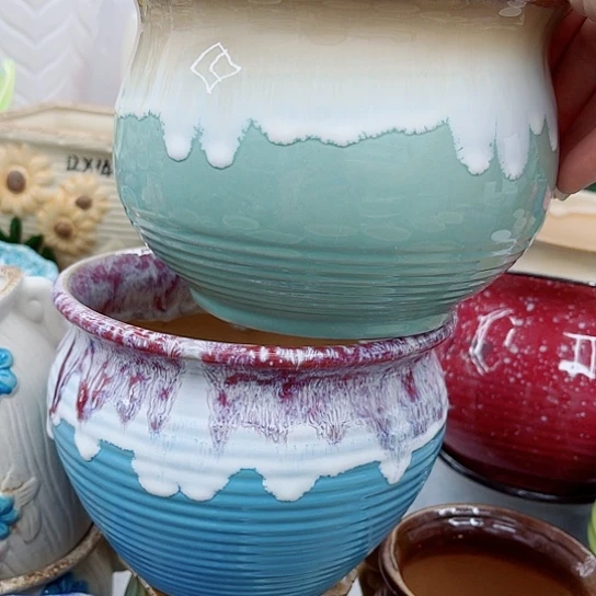 多肉绿植陶瓷花盆9.9包邮