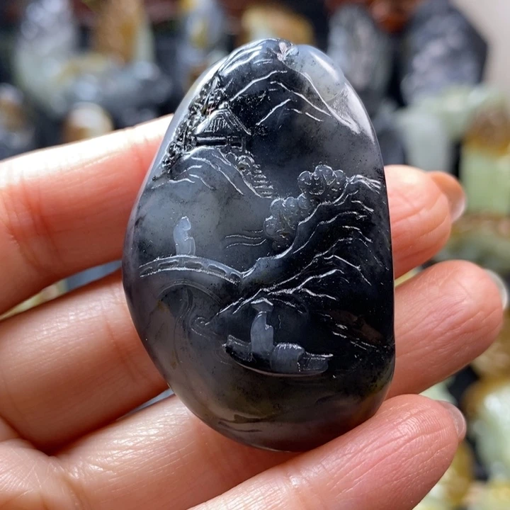 和田玉未镶嵌挂件