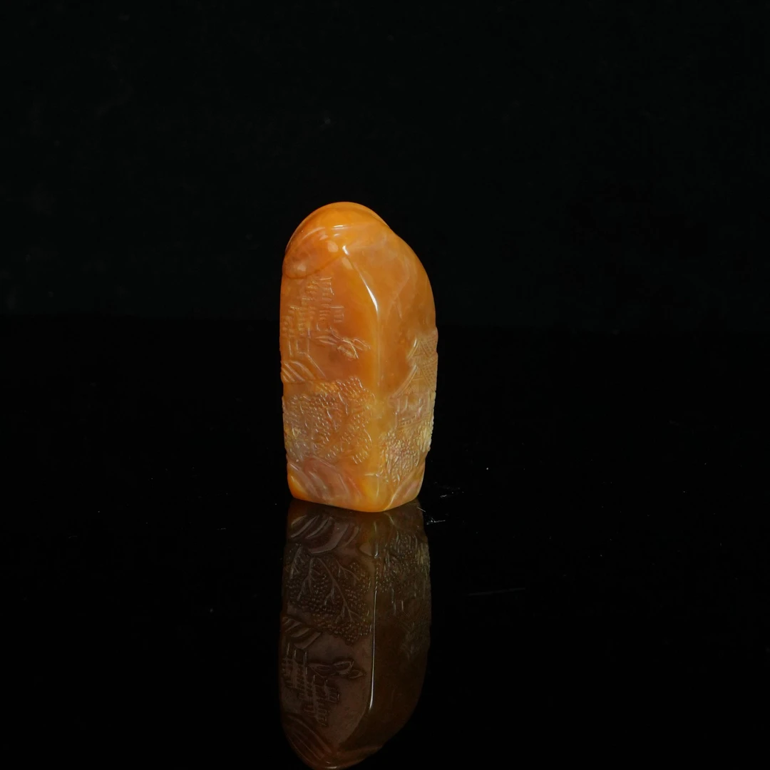 DY-C703寿山 田黄石 忘归处 摆件 25*25*62mm89.94g