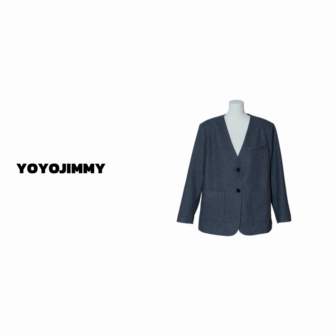 YOYO W856羊绒极简西服百搭时尚女外套