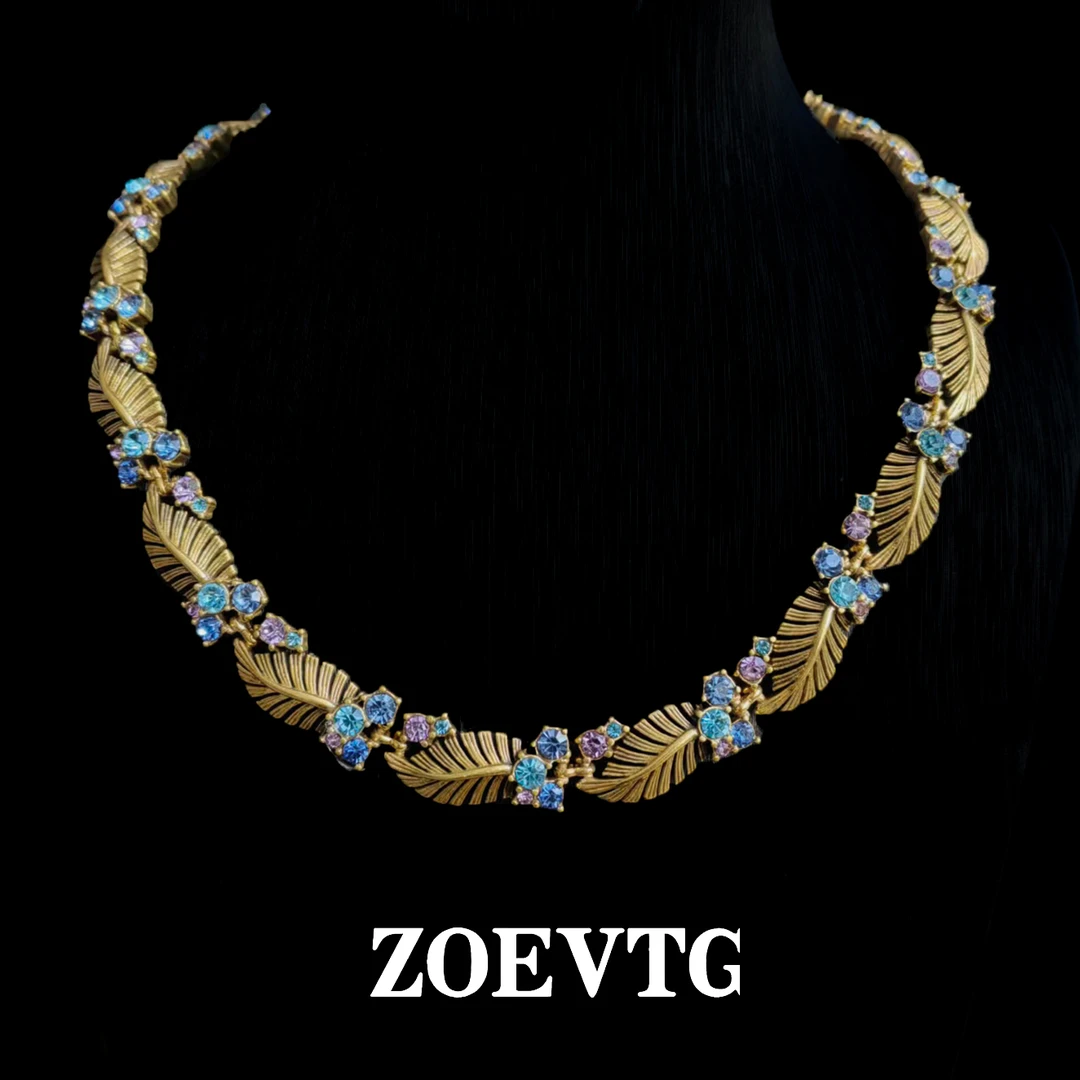 铜合金项链 心若菩提】植物花卉合金大理石纯铜编织宫廷风复古欧美