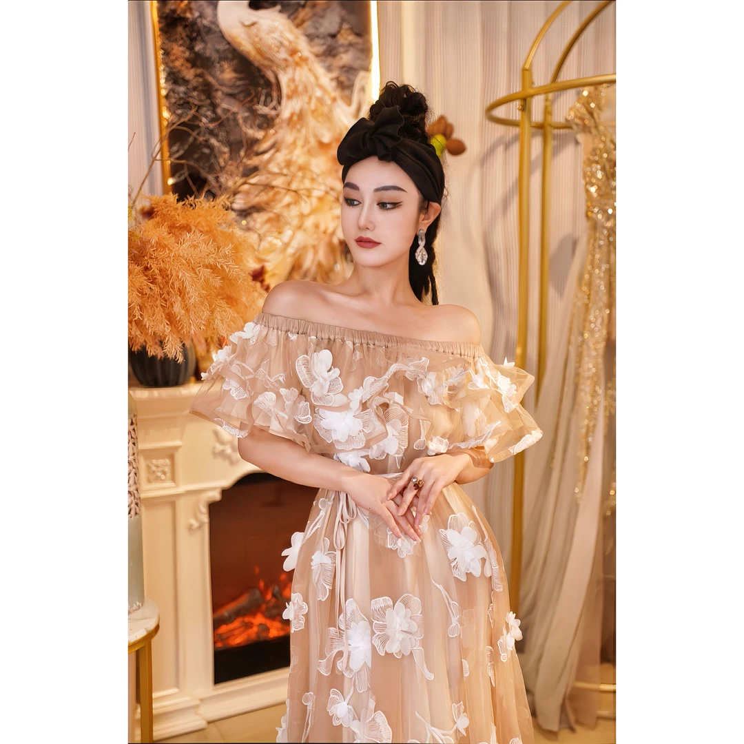 【星姐推荐】星原创高级定制【熳花弥】设计师轻奢名媛度假风连衣裙