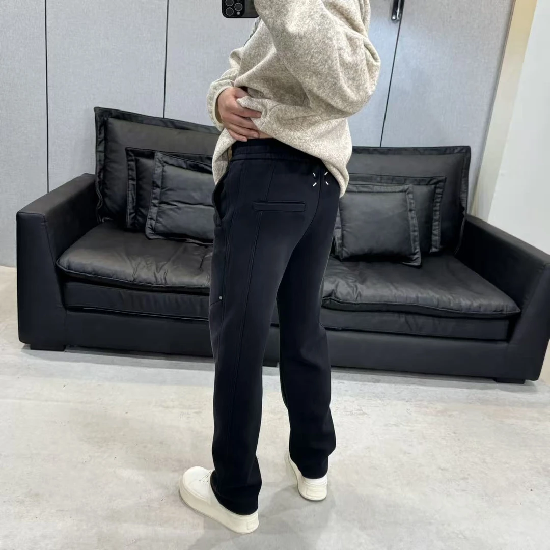 冬季厚款潮流风直筒裤重磅450克加绒纯色休闲裤加绒男士卫裤982
