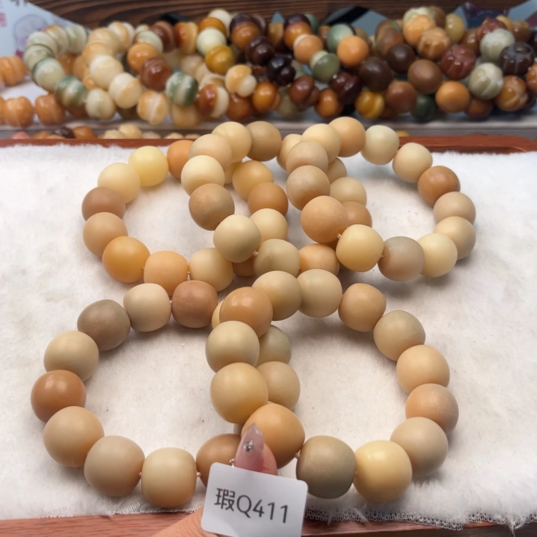 菩提根/象牙果手串17+mm桶珠一瑕Q411