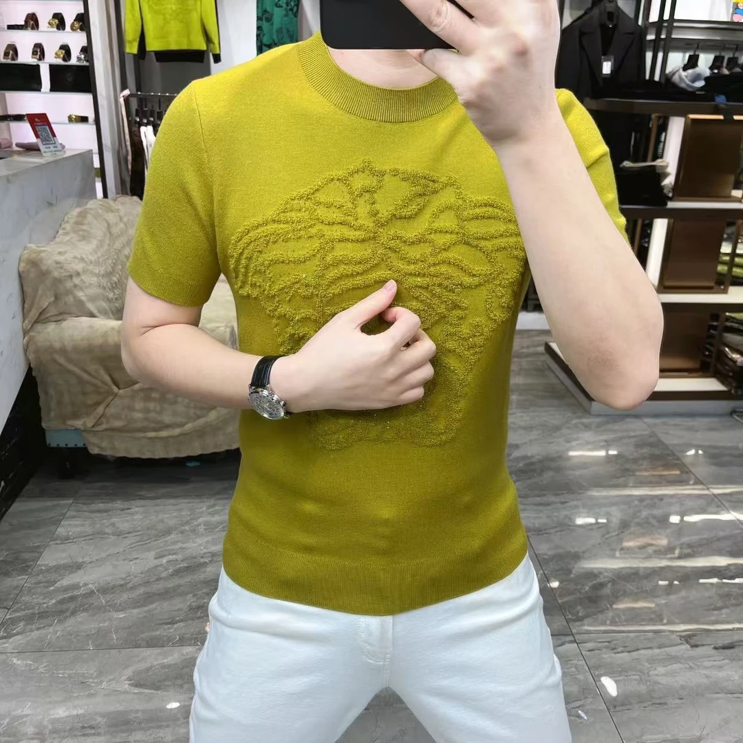 【短袖加绒】冬季男士毛衣打底衫加厚寸领修身针织羊毛衫潮百搭痞帅