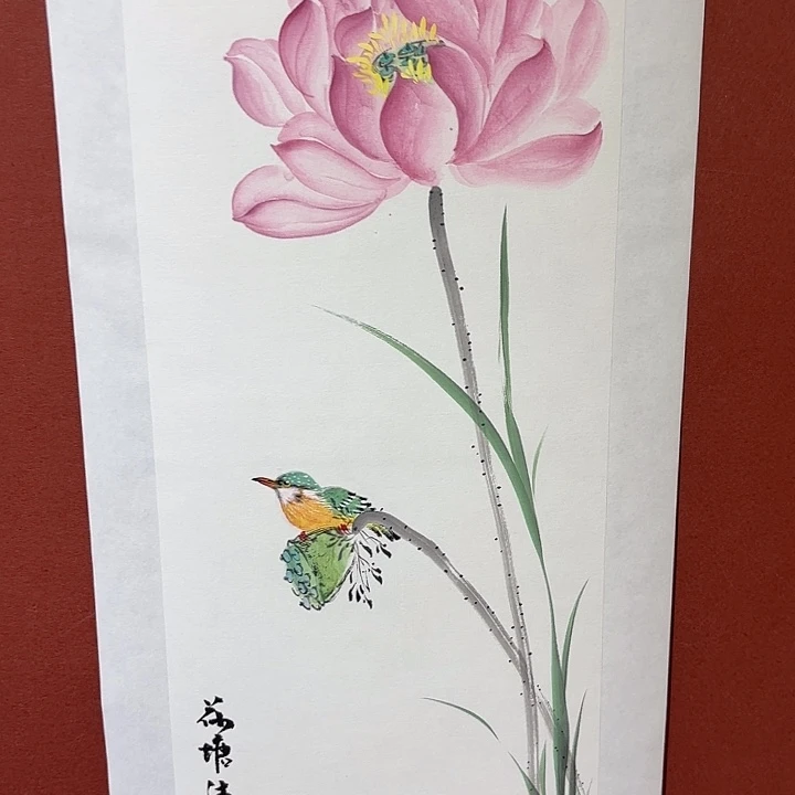 国画听兰老师花鸟