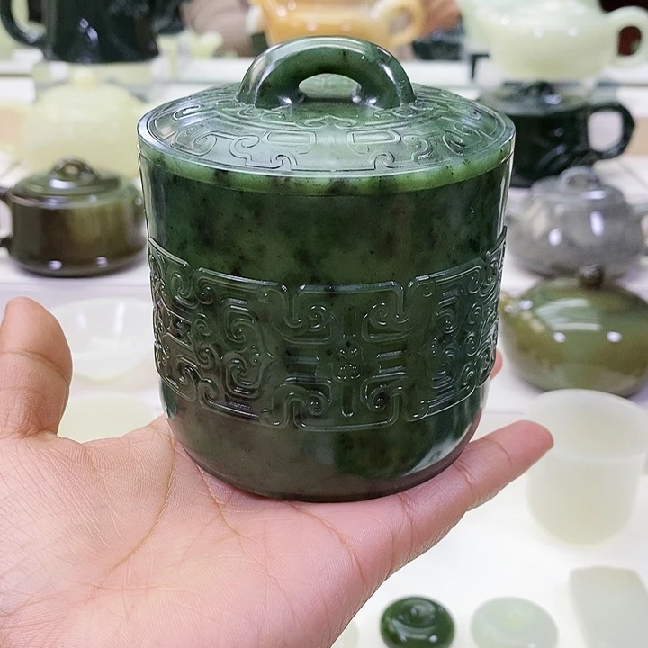 未镶嵌和田玉挂件茶叶罐