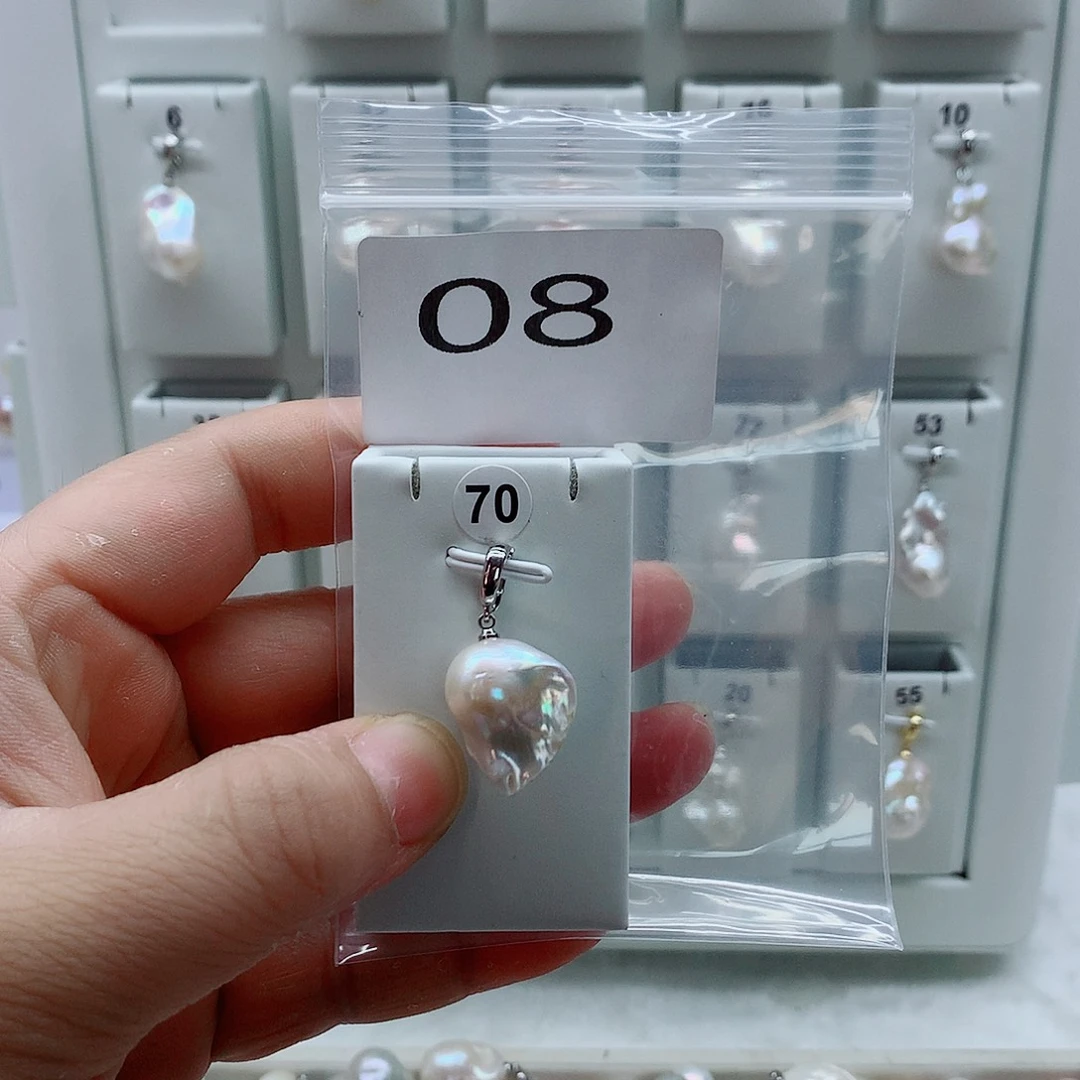合金吊坠(不含链)淡水珍珠