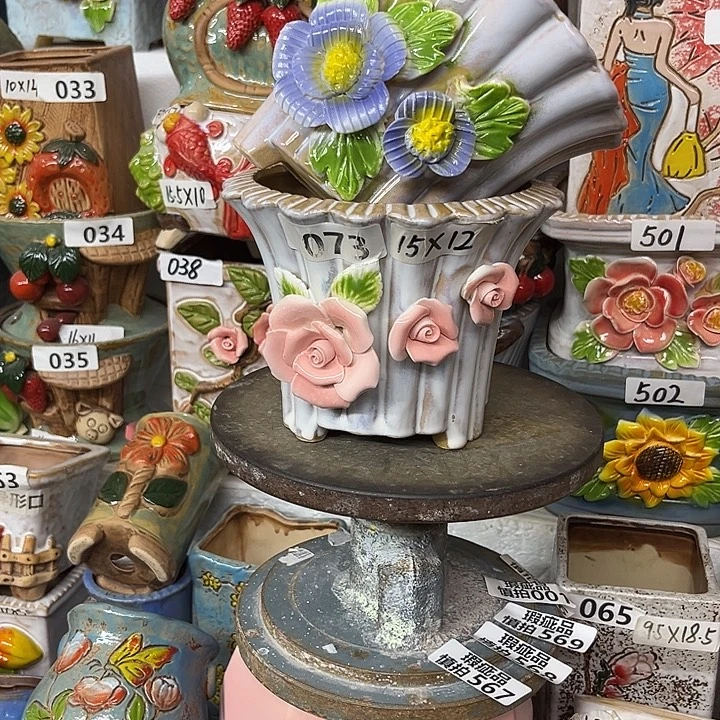 粗陶材质多肉花盆