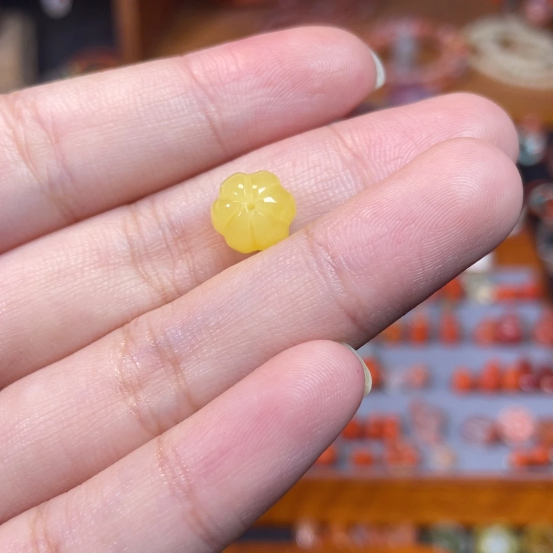 裸石蜜蜡未镶嵌南瓜珠卡9