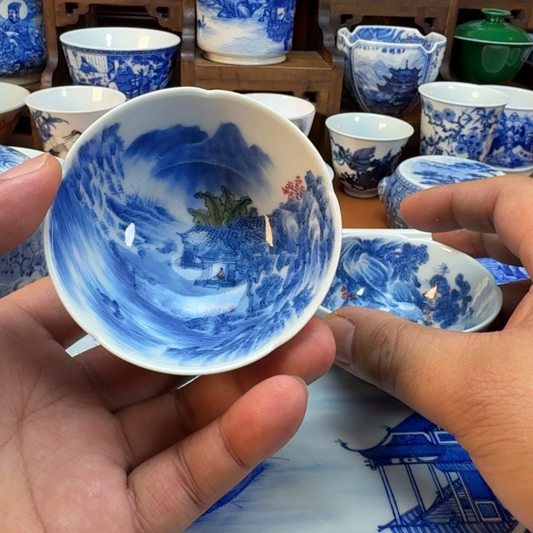 自****陶杯子景德镇全手工手绘陶瓷