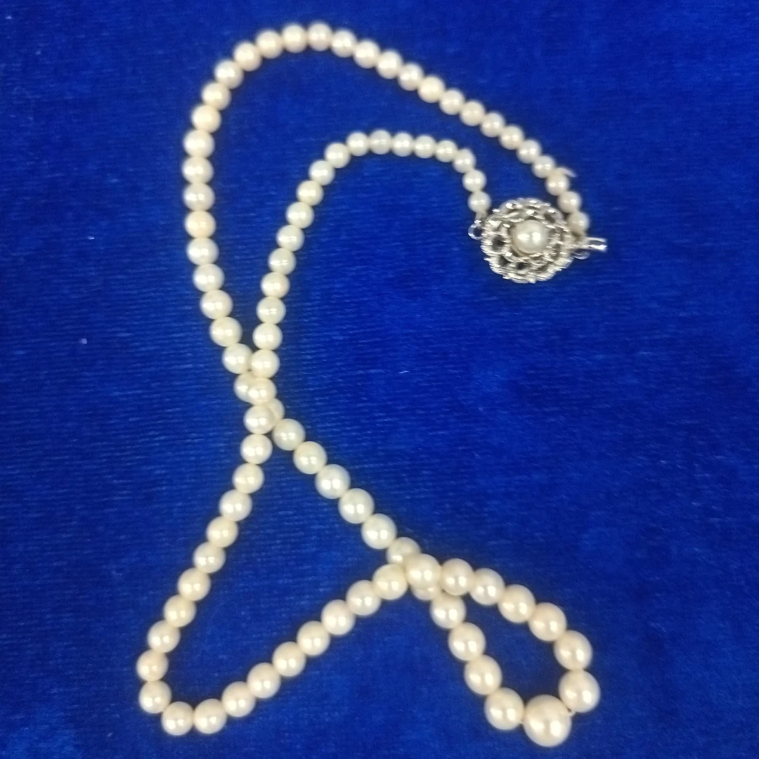 非金属仿珍珠项链 5.5 - 7mm经典贝珠