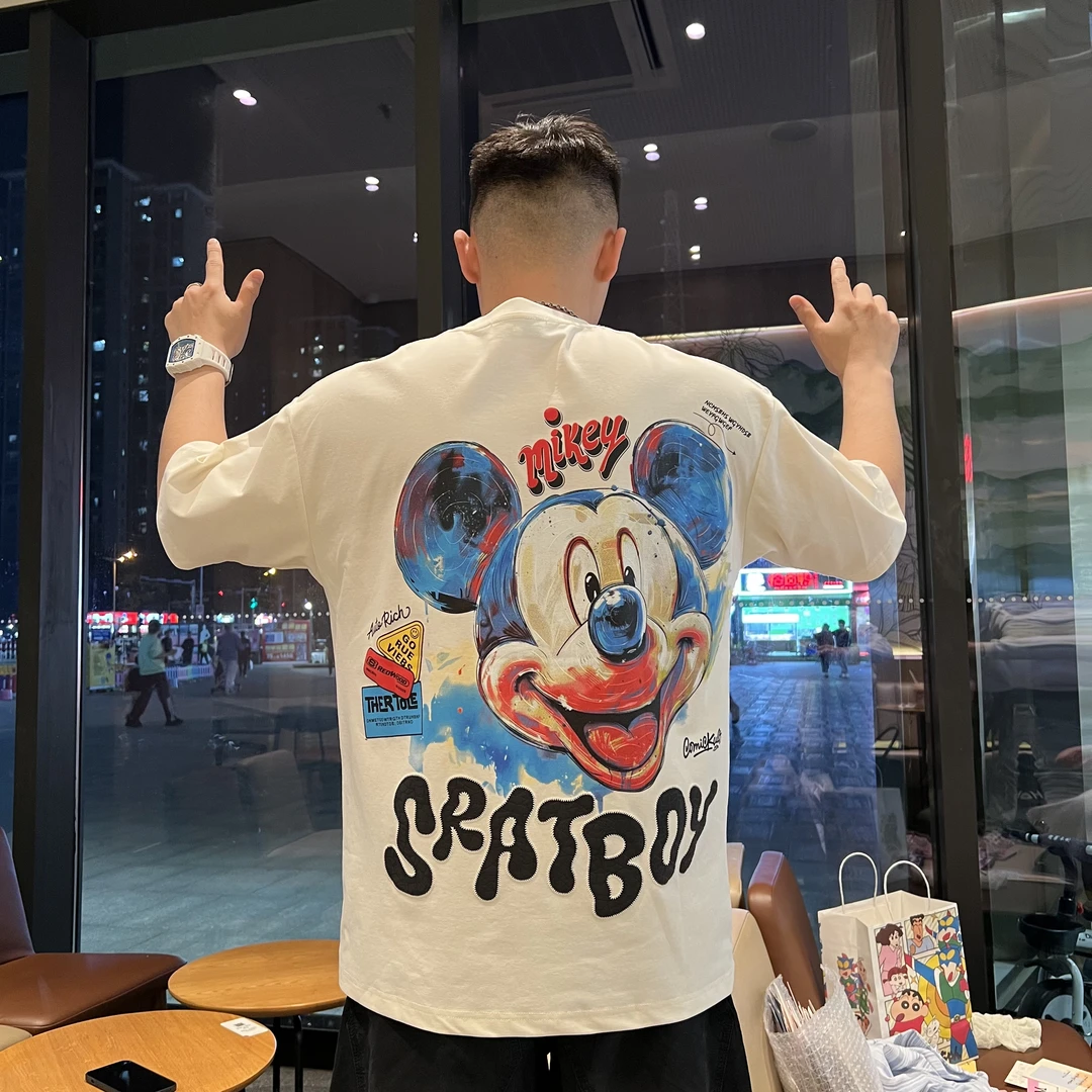 探戈服饰【米奇t恤】2025夏季新款短袖潮流百搭透气圆领情侣款t恤