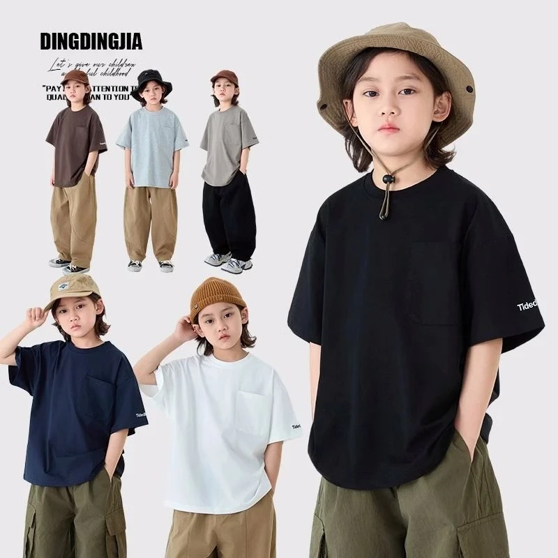 童装男童短袖2025新款儿童T恤春季男孩半袖男宝上衣