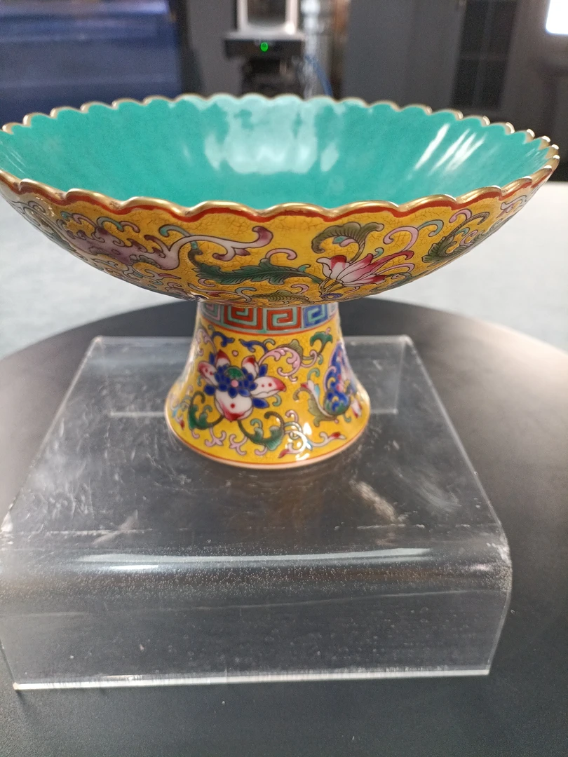 精品帝王釉高足果盘