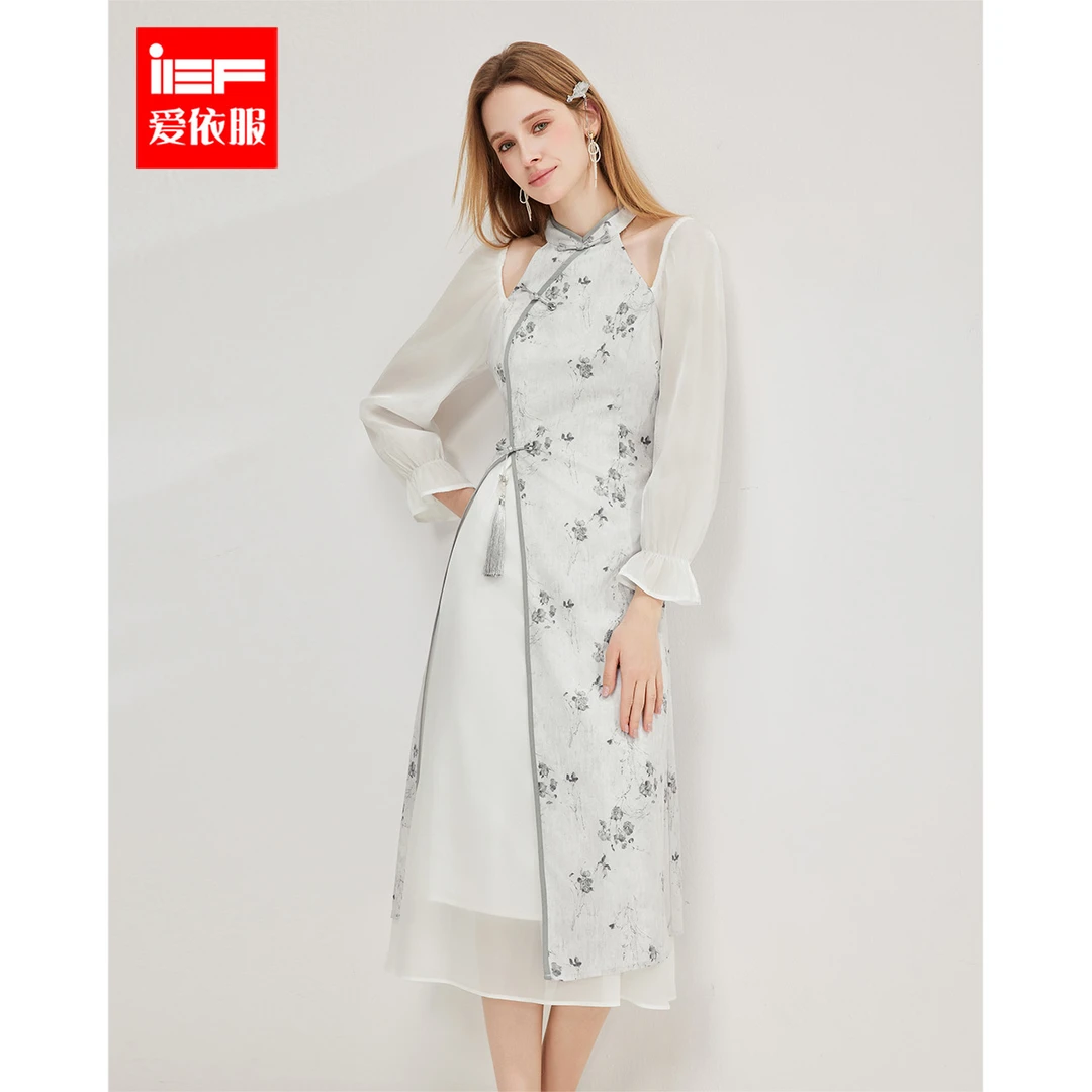 IEF/爱依服2025春季新款新中式国风成熟优雅气质旗袍欧若风