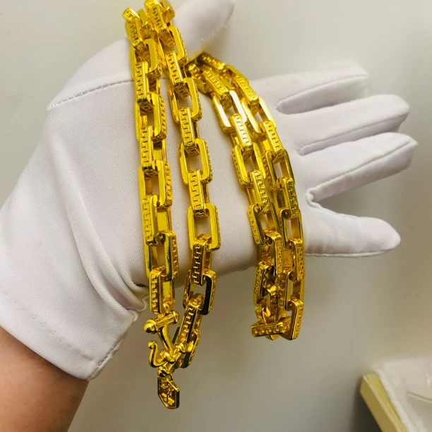 合金项链 骑士项链 复古长城纹 霸气十足