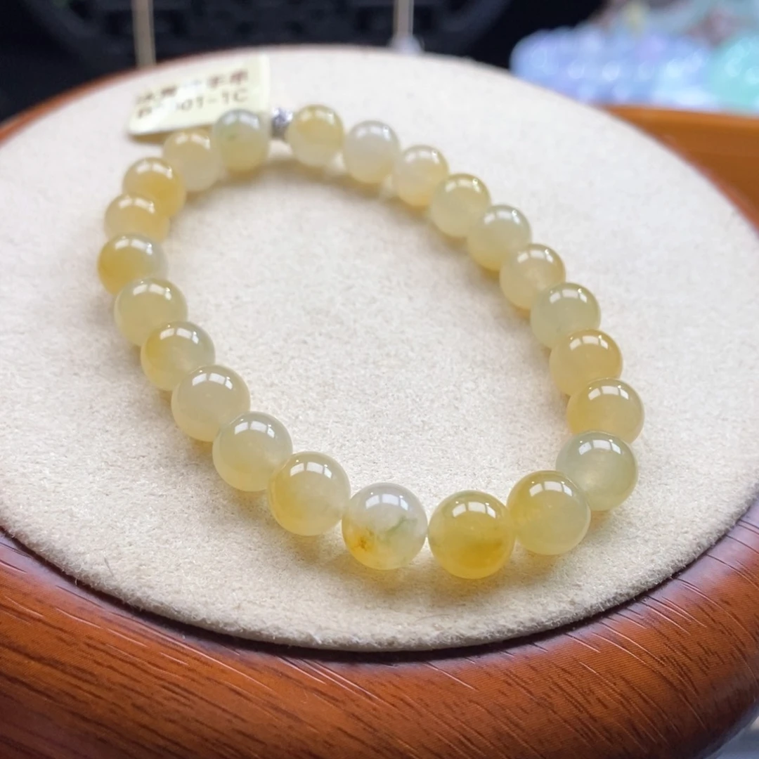 翡翠未镶嵌吊坠(不含链)翡翠冰黄手串