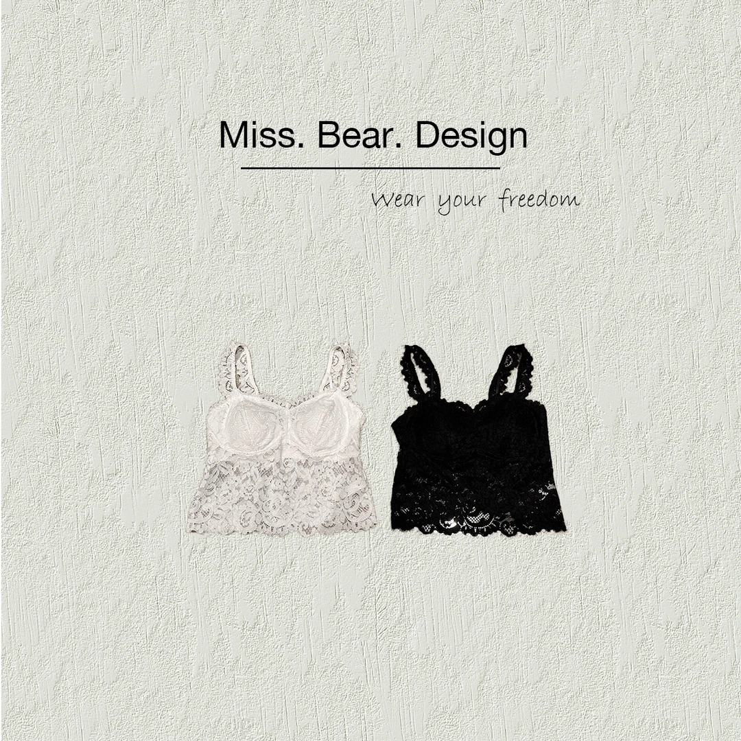 【MISS BEAR DESIGN】 又纯又欲蕾丝背心