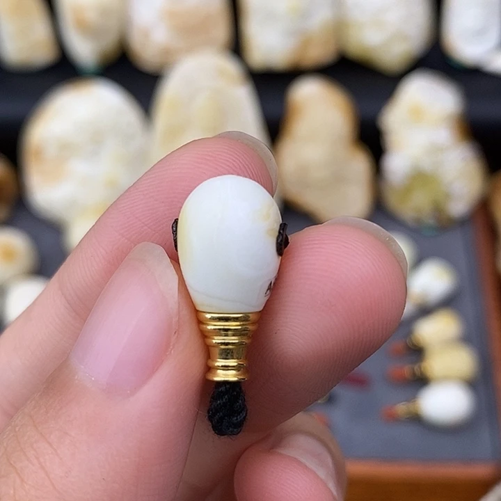 未镶嵌琥珀裸石9瓷白腊三通a860