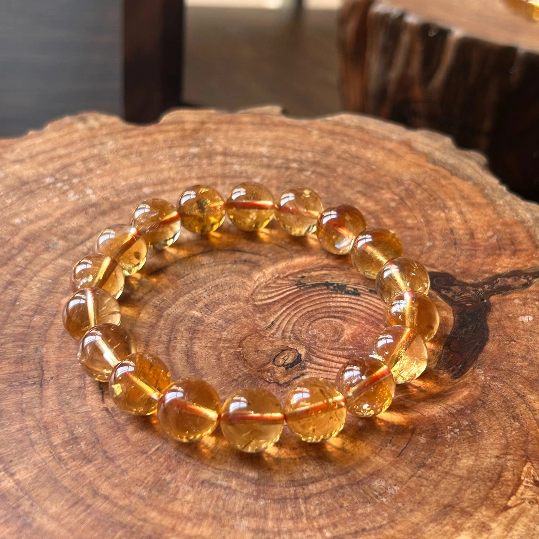 「金璃映露」天然黄水晶巴西暴力黄吸金招财好运转运之石