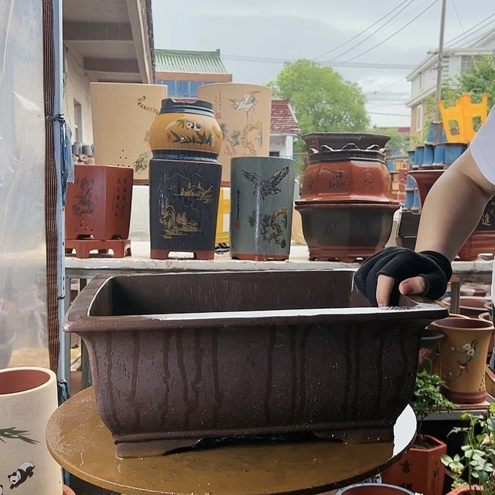 宜兴紫砂40素面马槽