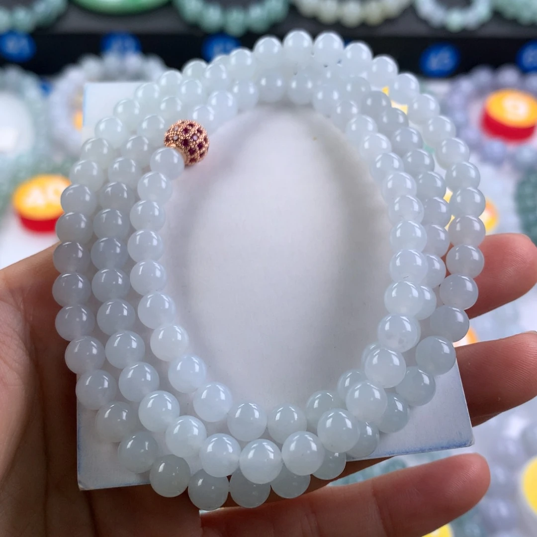 翡翠未镶嵌手链卡6.3