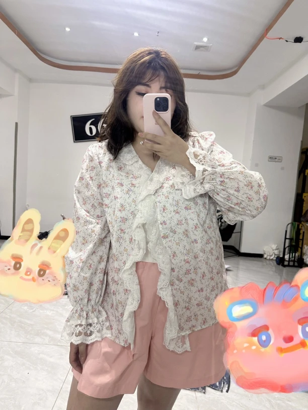 东大门春季花边蕾丝衬衫
