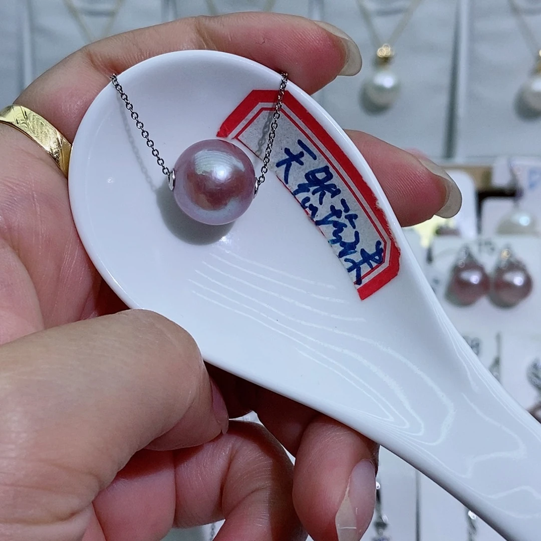 淡水珍珠银S925镶嵌吊坠(赠链)